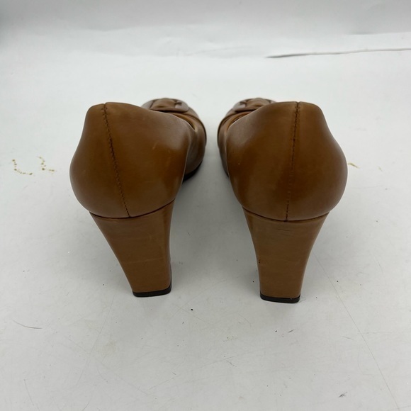 Franco Sarto Women’s Ticket Brown Genuine Leather Buckle Front Closed Toe Heels - Picture 12 of 12